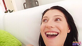 Tattooed Cutie Brunette Raven Lane Pussy And Anal Fucking