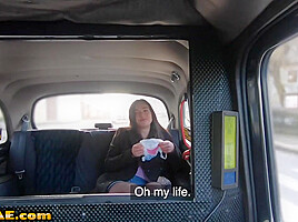 Taxi babe in stockings fucked in car outdoor for discount