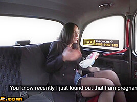 Taxi babe in stockings fucked in car outdoor for discount