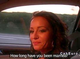 Taxi driver fucks beautiful Czech brunette babe