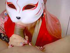 Thai Girl Cosplay Japanese Cat Evil Blowjob Cum In Mouth