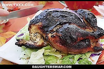 Thanksgiving Dinner Turns Into Step daughter Fuck Fest - Ryan Driller And Jasmine Grey