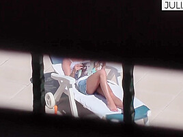 The Perverted Couple Fuck At The Hotel Pool - KinkyBitches