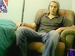 The dude is about to earn some money by jacking it off