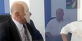 The white shirt and sex of three mature gays