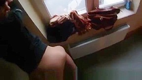They Meet In The Stairwell For A Quick Suck And Fuck In Public