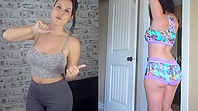 Thick Brunette Babe Cum Challenge