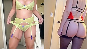Thick Brunette Babe Cum Challenge