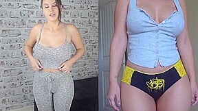 Thick Brunette Babe Cum Challenge