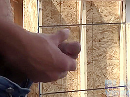 Thick Cock And Huge Balls Jerking Off Twice Outdoor
