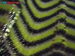 Throat-watering street upskirt footage