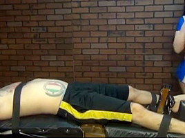Tickle topless handjob