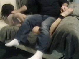 Tickling Cupcake's feet