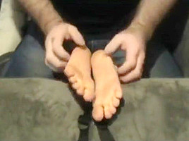 Tickling Cupcake's feet