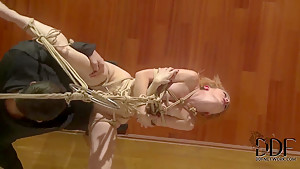 Tied up babe Amarna Miller is being fucked