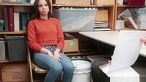 Tighty teen 18+ Thief Suspected And Fucked By A Security Guy