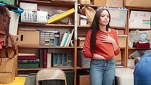 Tighty teen 18+ Thief Suspected And Fucked By A Security Guy