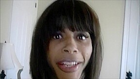Titty black TS drills a guy hard