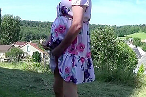 Tranny Travesti Sounding Log Outfit Outdoor 175a