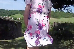 Tranny Travesti Sounding Log Outfit Outdoor 175a