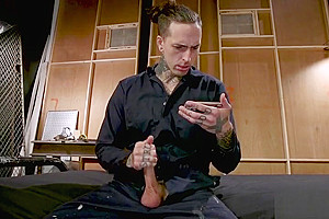 Transgender babe dominates bdsm blokes ass