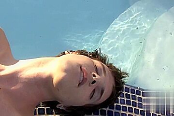 Twink Gay Porn With Dildo In The Pool