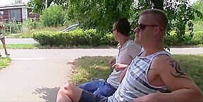 Two gay and elsa hot sex on the road 