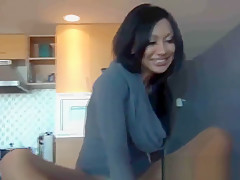 Two sexy girls in pantyhose footjob Titsjob