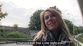 Unfaithful blonde banging huge cock in public