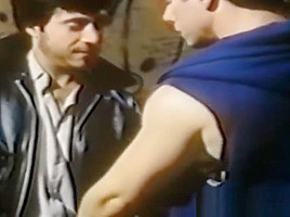 Vintage homosexual guy takes turn sucking big hairy dicks