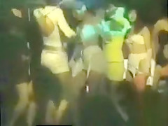 Vintage night club dancing with scantily clad girls