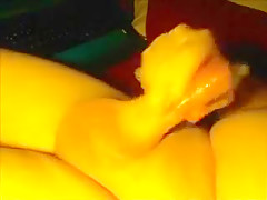 Wanking with condom scene 2