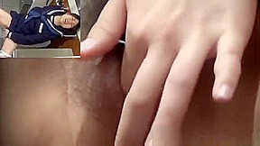 Watched asian rubs hairy pussy solo caught on