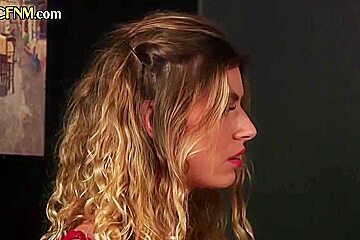 Well-rounded Cfnm Dominas Suck Subject In Erotic 3so