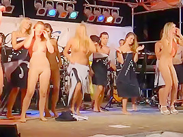 Women Dancing Naked on Stage
