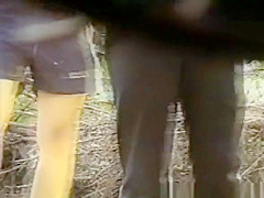 Women spied in forest pissing