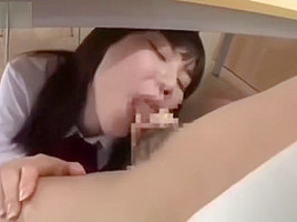 XXX    fuck girl japanese library under the table