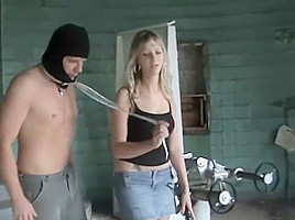 Young Lisa dominate a slave (second in priv)