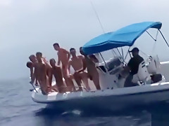 Young Nudists Enjoy Yachting