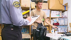 YoungPerps - Muscle guard takes a shoplifter’s virginity
