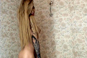 blonde girl posing