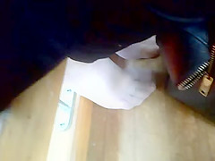 candid nylon bare feet