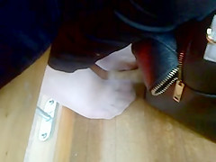 candid nylon bare feet