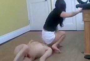 facesitting and ball busting together
