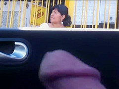 flashing in the car 9