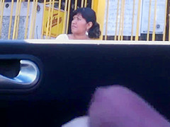 flashing in the car 9
