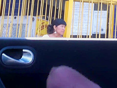 flashing in the car 9