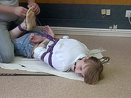 girl hogtied