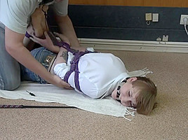girl hogtied