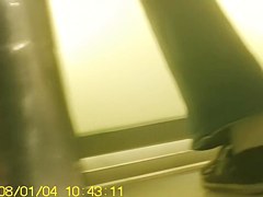 in change room shooting sexy white socks